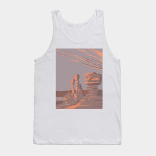 Rock Formations Ischigualasto Provincial Park in San Juan Province Argentina WPA Art Deco Poster Tank Top